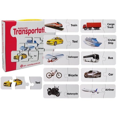  Educational Puzzle Transport Puzzle 10 Connections Slike