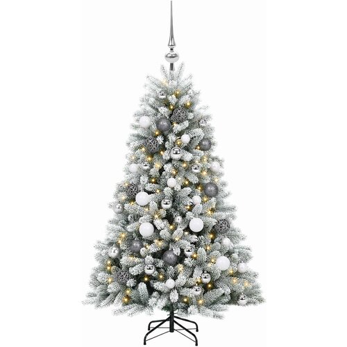  Umjetno božićno drvce s kuglicama 120 cm 150 LED lampica Slike