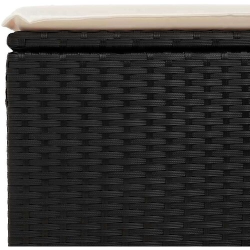 VidaXL 9-dijelni set vrtnih sofa s jastucima crni od poliratana Slike
