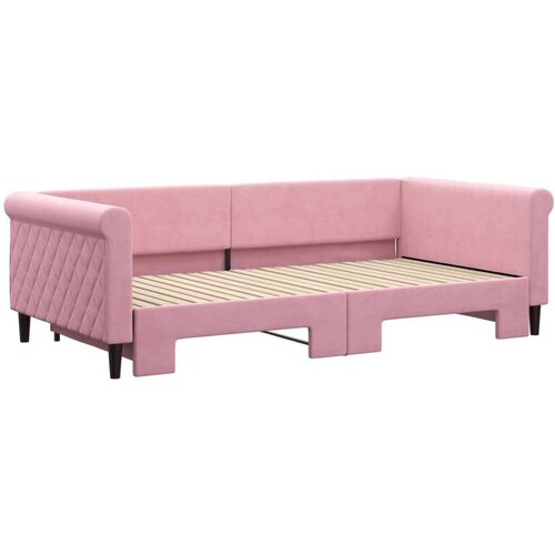 VidaXL Dnevni krevet na razvlačenje ružičasti 100 x 200 cm bar&amp;scaron;unasti Slike