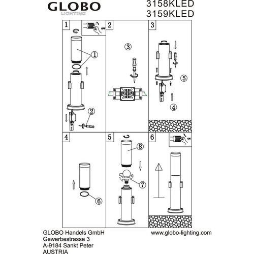 Globo zunanja led-svetilka Slike