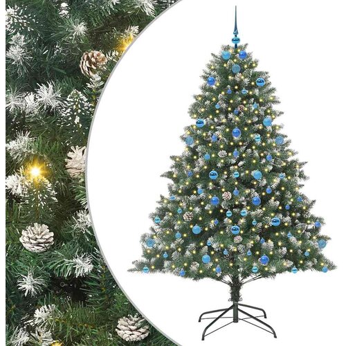  Umjetno božićno drvce Zelena 210 cm PVC, Plastika i Čelik Slike