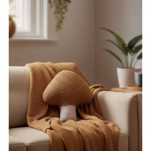 Aberto Design Dekorativni jastuk Big Mushroom, 38x35 cm, Braon Slike