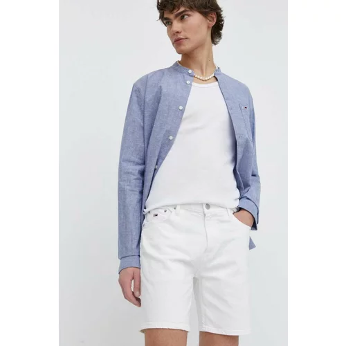 Tommy Jeans Jeans kratke hlače moške, bela barva, DM0DM18790