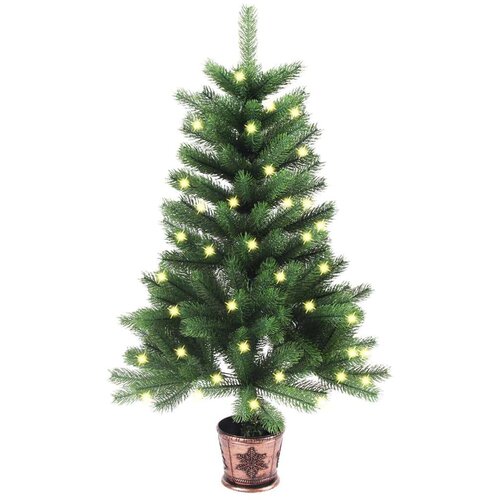  Umjetno osvijetljeno božićno drvce 65 cm zeleno Slike