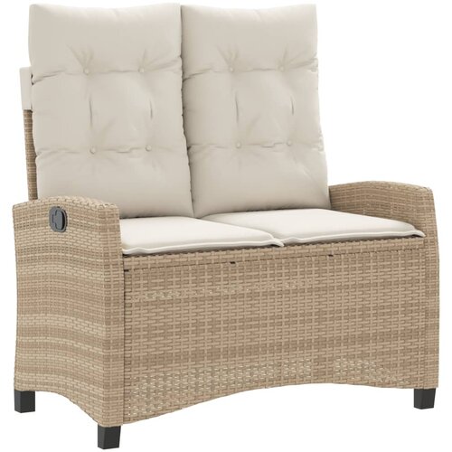 4-dijelni vrtni blagovaonski set od poliratana s jastucima bež 90 cm table length Slike