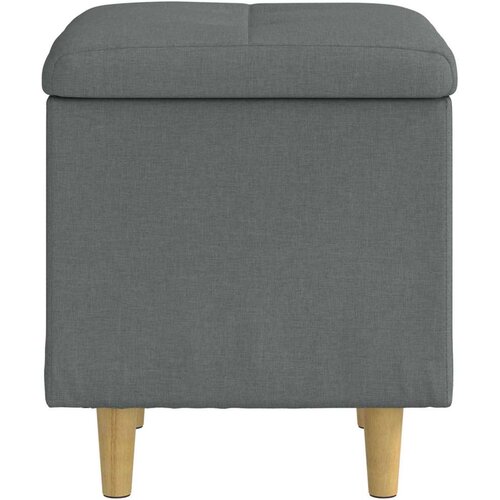  Otoman za pohranu s jastukom Tamno siva 40 x 40 x 45 cm tkanina - Tamno siva 40 cm tkanina Slike