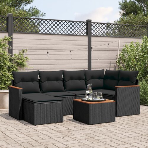  7-dijelni set vrtnih sofa od poliratana Slike