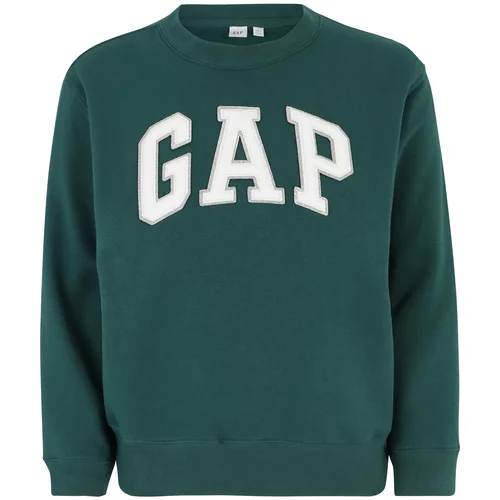 Gap Petite Sweater majica 'HERITAGE' sivkasto zelena / srebro / bijela