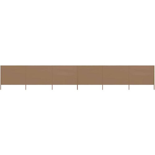  6-panelni vetrobran tkanina 800x160 cm taupe, (20610413) Cene