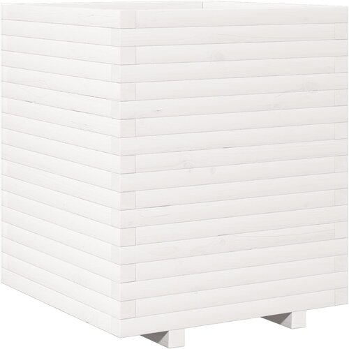 Maison Chic Vrtno cvetlično korito - Cvetlični Lonec belo 60x60x72 cm trdna borovina, (21788840) Cene