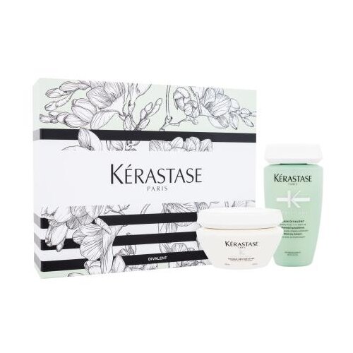 K&amp;eacute;rastase Sp&amp;eacute;cifique Bain Divalent set: &amp;scaron;ampon Specifique Bain Divalent Balancing Shampoo 250 ml + maska za kosu Specifique Intense Rehydrating Gel-Masque System 200 ml za žene Slike