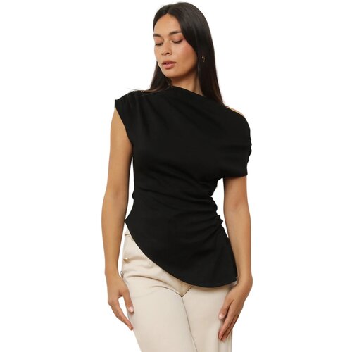 La Modeuse Topi & Bluze 75078_P177484 Črna Cene