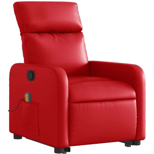 vidaXL Masažni naslonjač na podizanje od umjetne kože crveni Cijene