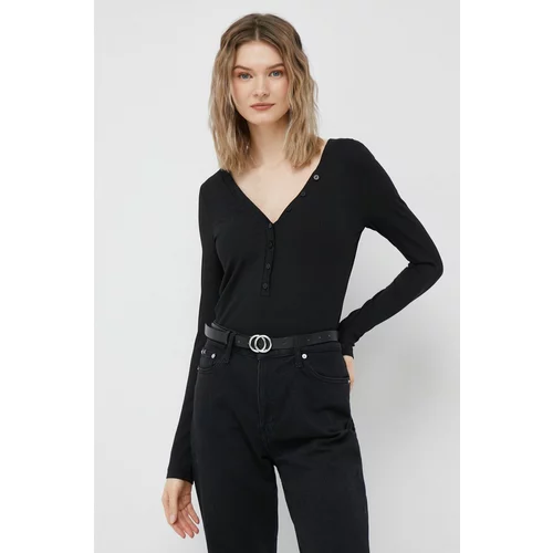 Calvin Klein Majica dugih rukava za žene, boja: crna