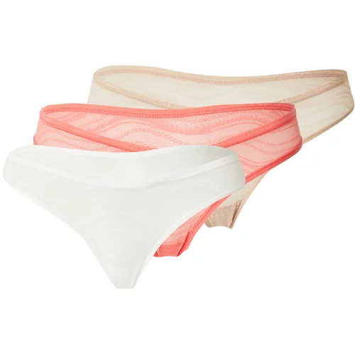 Calvin Klein Underwear Tanga gaćice koraljna / crvena / bijela