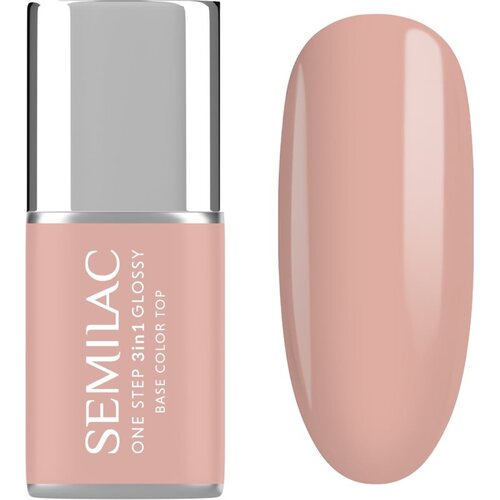 Semilac One Step 3in1 Glossy gel lak za nokte nijansa 450 Light Peach 7 ml Slike