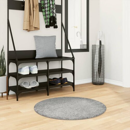 vidaXL Čupavi moderni tepih s visokim vlaknima zeleni Ø 80 cm Cijene