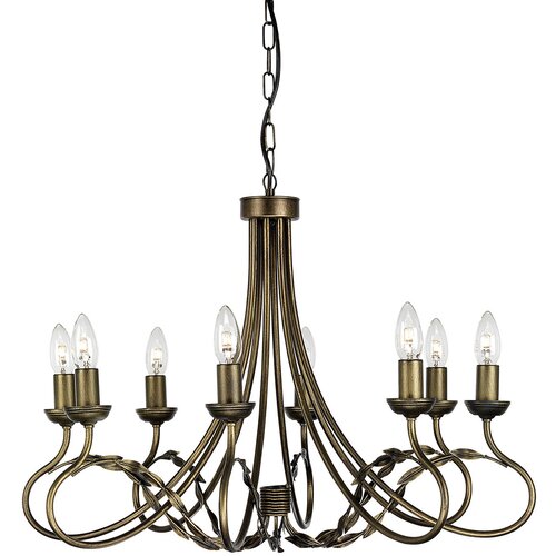 Elstead Lighting Elstead Olivia Lestenec z 8 lučmi, črne barve, zlata barva, E14, (22097989) Cene