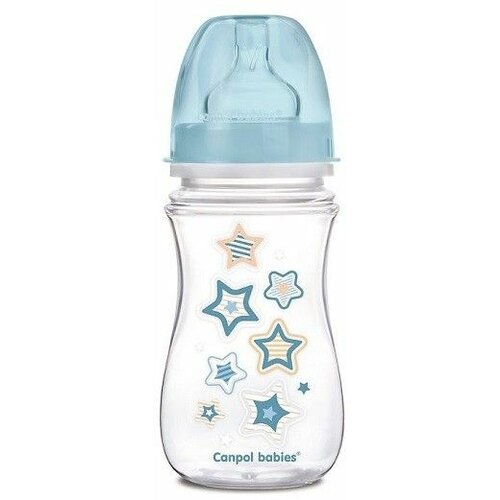 Canpol baby flašica široki vrat, antikolik - easy start - newborn baby 240 ml - blue Cene