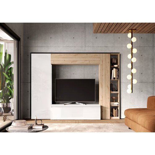 LC Mobili Elegantni TV ormari bijela/hrast INFINITY 2.0 900009-BIK Slike