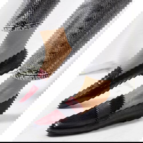 Gemre Black and Burgundy Women's Loafers Kolk Cijene