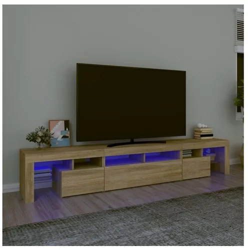  TV omarica z LED lučkami sonoma hrast 230x36,5x40 cm