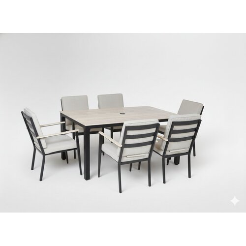  Vrtni jedilni set Vetra (aluminijast, bež, miza in 6 stolov) Cene