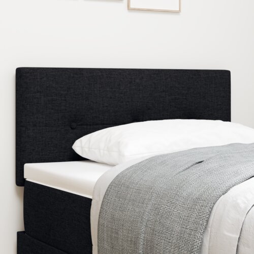  LED vzglavje s gumbi, črno, 80 cm, tekstil, (22051959) Slike