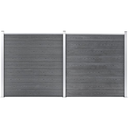 VidaXL vrtna ograda od WPC-a 353 x 186 cm siva Slike