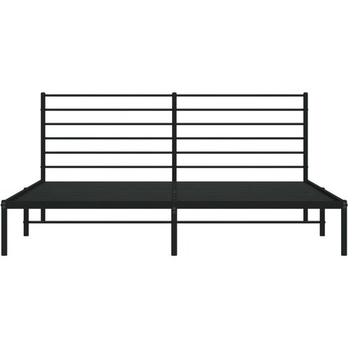 VidaXL Metalni okvir za krevet s uzglavljem crni 193x203 cm Slike