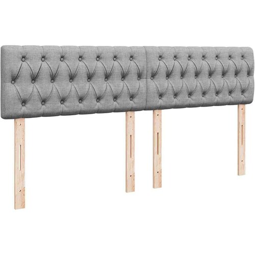 VidaXL Otomanski krevet s madracem svijetlosivi 200x200 cm tkanine Slike