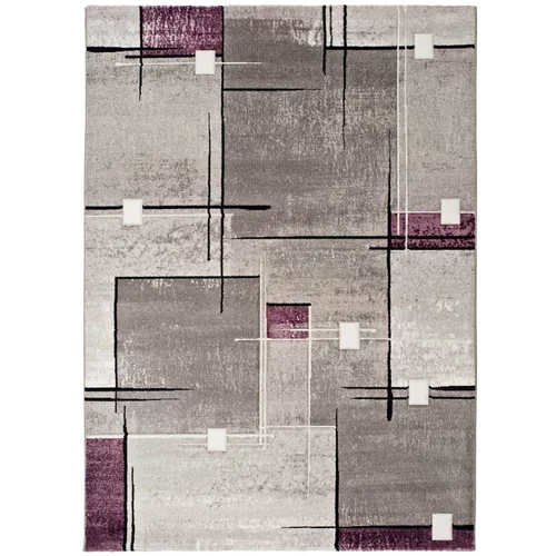 Universal sivo-ljubičasti tepih Detroit, 80 x 150 cm