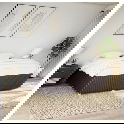 VidaXL Okvir za krevet bez madraca tamnosmeđi 180x200 cm od tkanine Slike