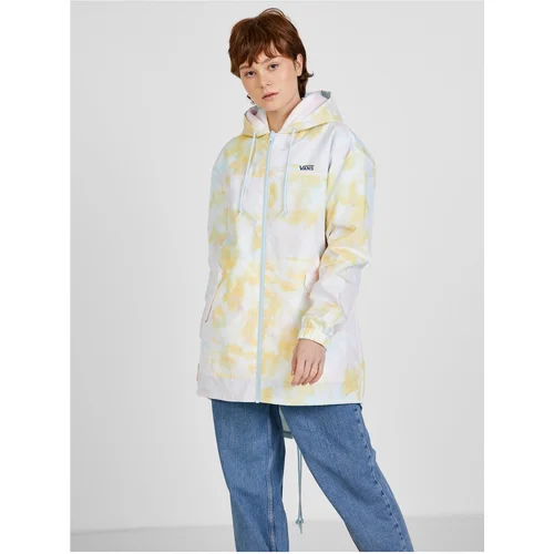 Vans Yellow-white Women's Patterned Double-Sided Lightweight Jacket with Hood - Women