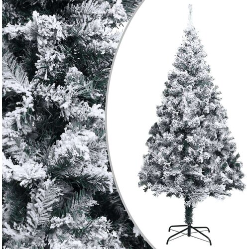 vidaXL Umetna novoletna jelka s snegom zelena 400 cm PVC Cene