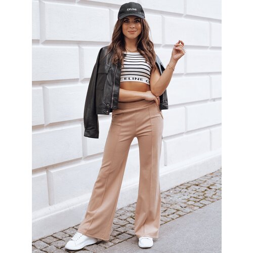 DStreet Spodnie damskie wide leg PERIDOT kamelowe Slike