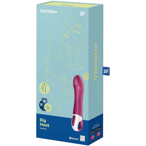 Satisfyer Hot Spot - vibrator G-točke na baterije, grijanje (crveni) Slike