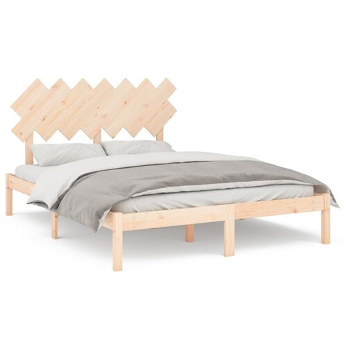 VidaXL Posteljni okvir 140x200 cm trden les, (20725796) Slike
