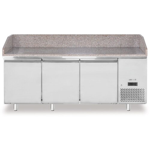 ARKTIC Rashladni sto za picu sa granitnom radnom pločom, 3 vrata, 375L, Granit, 230V/400W, 2010x800x(H)875mm Cene