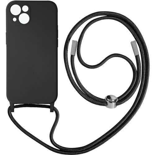 AVIZAR Poltrdi ovitek z vrvico za iPhone 13 Mini z mehko notranjostjo, ovratnikom - crn, (20631741) Slike