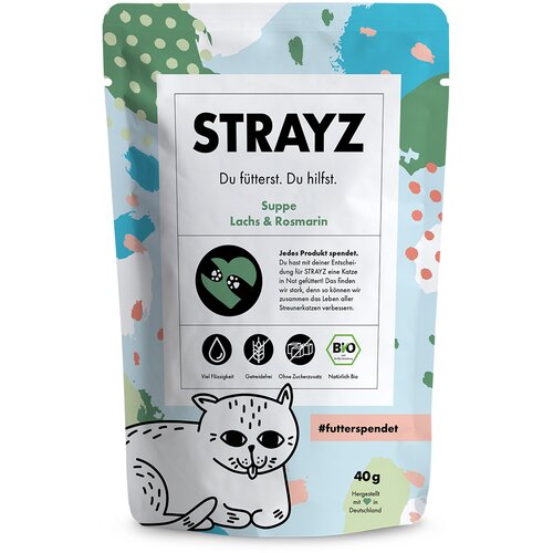  STRAYZ BIO juha 14 x 40 g - Bio losos i bio ružmarin Cijene