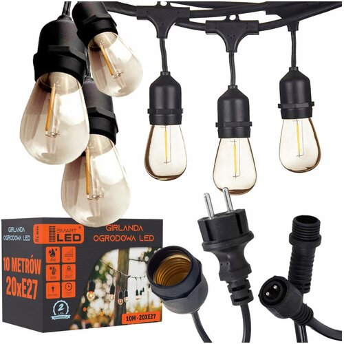  LED spolja&scaron;nji dekorativni lanac 20xE27/1W/230V 11,44 m IP44 crni Cene