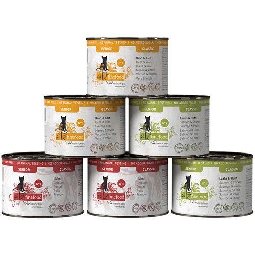 catz finefood Varčno pakiranje Senior 24 x 200 g - Mešani paket (3 sorte) Cene