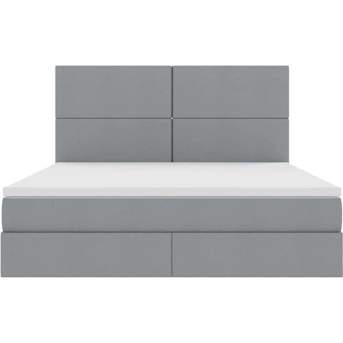  Krevet s od storage Svijetlo siva 160 x 200 cm Lažna koža Slike