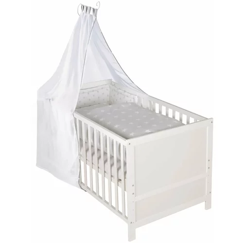 Roba Bijeli dječji krevet s baldihanom 70x140 cm –