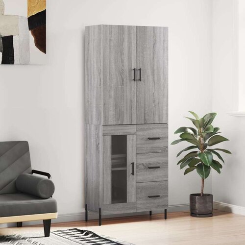  Visoka komoda siva sonome 69 5x34x180 cm od konstruiranog drva Cene