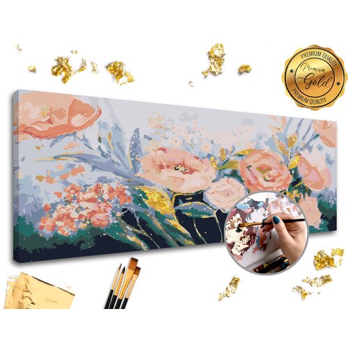  Slikanje po brojevima premium gold - ba&amp;scaron;ta s ružama Slike