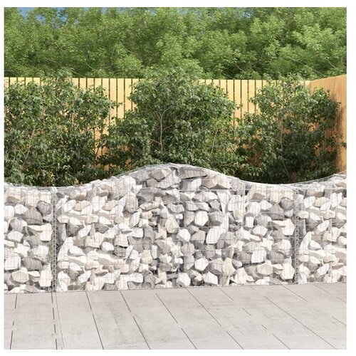  Obokane gabion košare 2 kosa 200x50x80/100 cm pocinkano železo Cene