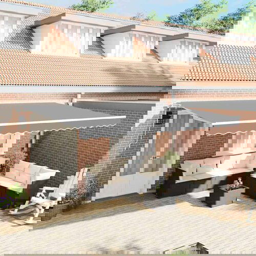 VidaXL Nadstre&amp;scaron;nica Ručna Bijelo 4,5 &amp;times; 3 m Metal Slike